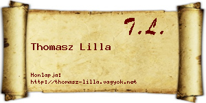 Thomasz Lilla névjegykártya